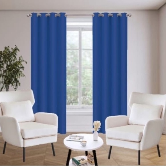Blue Curtains with Grommet Top for Stylish Accents - Picture 9 of 10